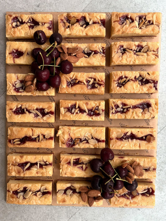 Raspberry Bakewell Slice Platter