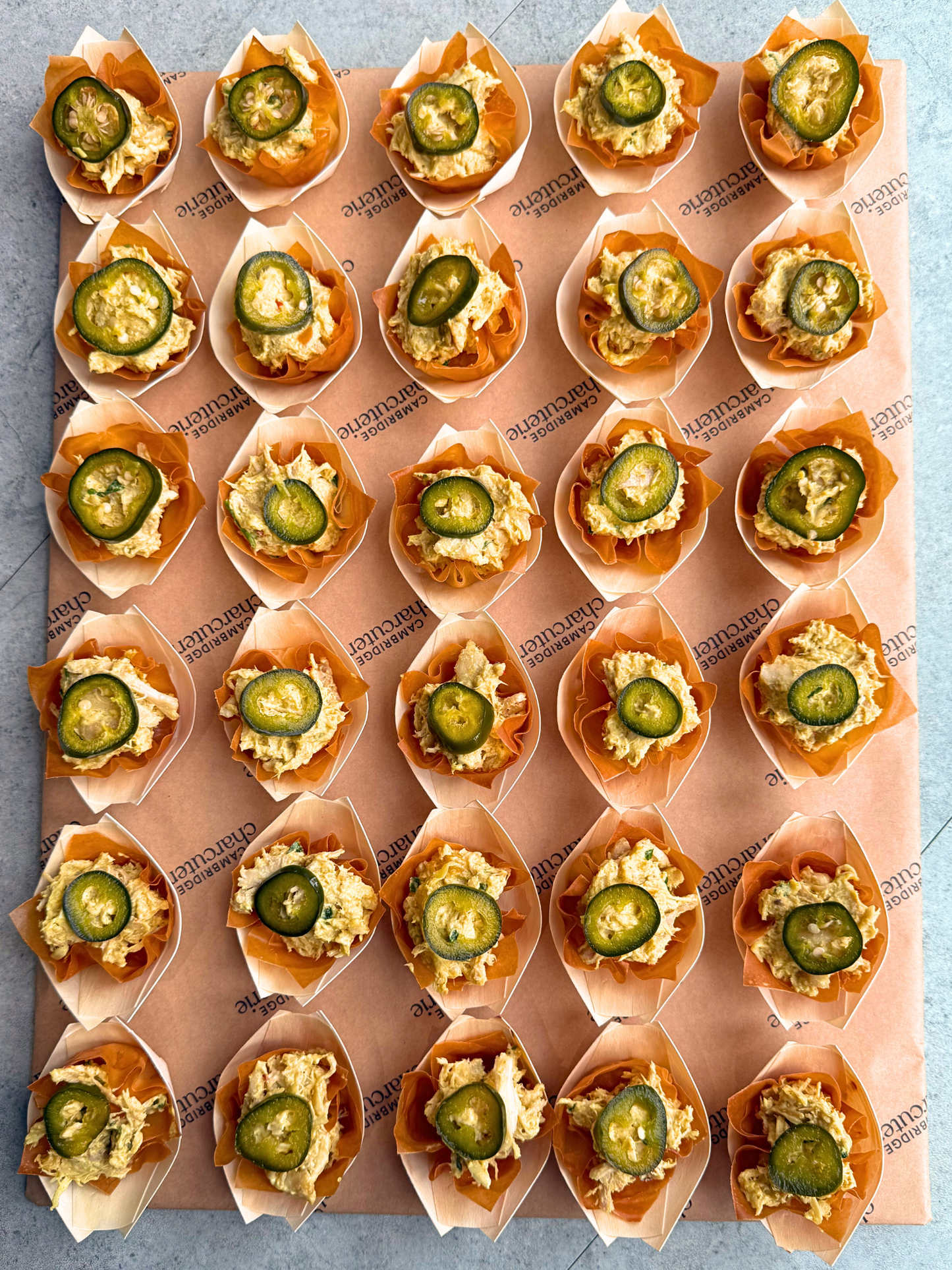 Curried Chicken & Candied Jalapeño Canapé