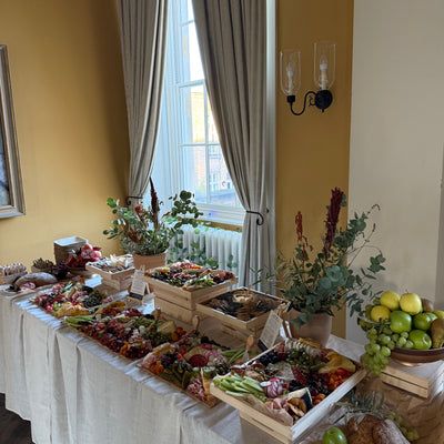 Full grazing table by Cambridge Charcuterie for cambridge catering event